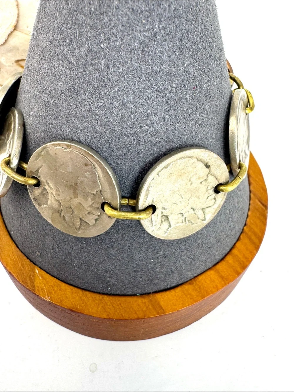 Artisan Vintage Buffalo Nickel Bracelet